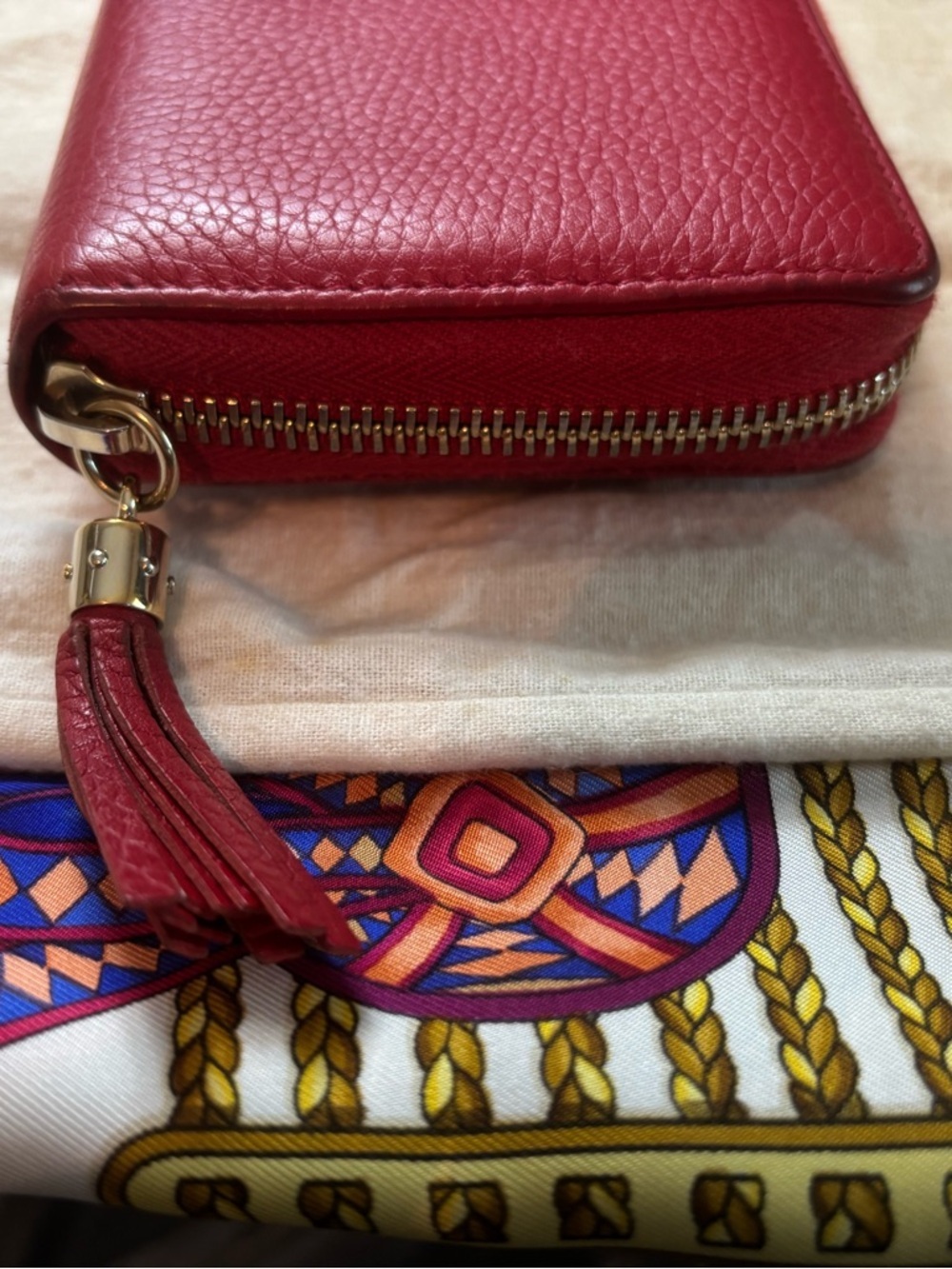 Authentic Gucci Soho Disco Zip Wallet Red - EXCELLENT Condition with Dust Bag - Picture 4 of 9